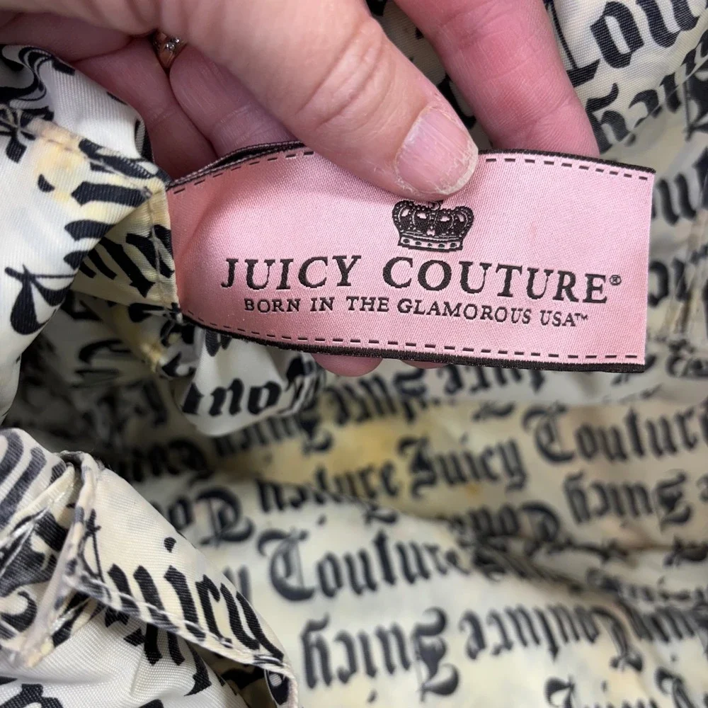 Vintage Juicy Couture Enfant Brown Velour Diaper Bag Enfant De‎ Juicy Y2K Tote